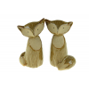 Figura róka porcelán 7.5*6.5*14cm 2féle barna