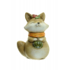 Figura róka terrakotta tökkel 12cm barna