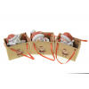 Figura róka/hóember/télapó terrakotta 5.3*3.3*6.8cm tasakban fehér
