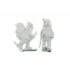 Figura síelő mókus poly 8*3.5*10cm 2féle fehér