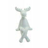 Figura szarvas kerámia 9cm ülő fehér