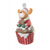 Figura szarvas muffinban magnézia 43cm piros