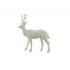 Figura szarvas poly 19,2cm fehér