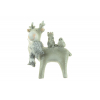 Figura szarvas poly 9*3*10.5cm szürke