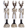 Figura szarvas poly 9*37,5cm pulcsiban arany