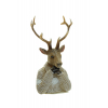 Figura szarvas poly könyöklő 10cm rózsaszín
