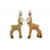 Figura szarvas textil 24cm 2féle