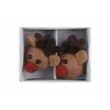 Figura szarvasfej poly 5cm s/2 barna