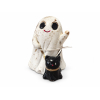 Figura szellem poly 4,6*4,9*5,8cm fröcskölt fehér