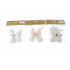 Figura textil 8 cm akasztós S/2 többféle