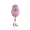 Figura tojás műanyag 13cm akasztós rózsaszín