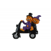 Figura tök poly 10,6*2,8*9,9 cm halloween motoron színes