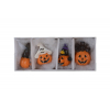 Figura tök poly 3,5*3,5*4,8 cm 4 féle halloween narancs