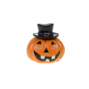 Figura tök poly 8,3*7,8*8 cm halloween kalapos narancs