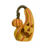 Figura tök poly LED-es 10.5*8*16cm sárga