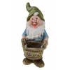 Figura törpe kerámia 21.5*19*43.5cm Welcome kaspóval barna