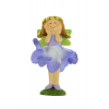 Figura tündér poly 12,5cm virág szoknyás lila