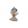 Figura tündérkislány poly 5,5*6*8cm ülő lila