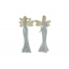 Figura tündérlány kerámia puszi/pózolós 9.5*6*18cm 2féle szürke