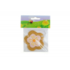 Figura virág poly 6,4cm akasztós rózsaszín