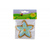 Figura virág poly 7cm akasztós kék
