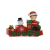 Figura vonat poly 10,4*4*6,9cm piros