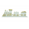 Figura vonat poly 15*3,1*4,5cm fehér