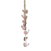 Girland fa madárral 35cm akasztós rózsaszín
