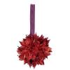 Gömb mikulásvirág műa. 10cm glitt.piros