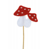Gomba filc 18 cm piros