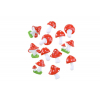 Gomba poly 3,4cm s/12 piros