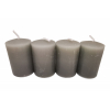 Gyertya adventi 4*6cm s/4 szürke
