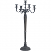 Gyertyatartó aluminium 5ágú 78cm antik szürke