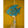 Hal filc lézervágott 38cm org.szal. türkíz
