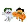 Halloween dekoráció tök/szellem textil 40cm