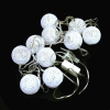 Izzósor 10Led 4cm*1,5m gömb füzér fehér