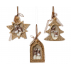 Karácsonyfa dísz betlehem poly 10,5cm többféle arany