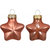 Karácsonyfa dísz csillag üveg 4cm s/12 matt narancs