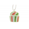Karácsonyfa dísz muffin foam 5,2*6,3cm piros/zöld/fehér