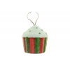 Karácsonyfa dísz muffin foam 7*8cm piros/fehér/zöld