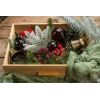 Karácsonyfa dísz üveg csepp 8*8*24cm piros