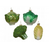 Karácsonyfa dísz zöldségek üveg 8,4cm többféle zöld