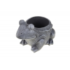 Kaspó cement béka 18x13.5x12.5cm s.szürke