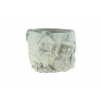 Kaspó cement hóemberes 13x11x9.5cm szürke