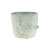 Kaspó cement madaras 12.5x11.5x10cm szürke