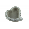 Kaspó cement szív 15x16.5x5cm szürke