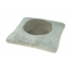 Kaspó cement szögletes 21x21x6cm szürke