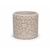 Kaspó cement virágos 11.5*11.5*10cm rózsaszín