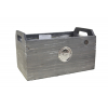 Kaspó fa 20*12*H10/12cm 2 füles szürke