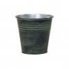Kaspó fém 12cm antik zöld